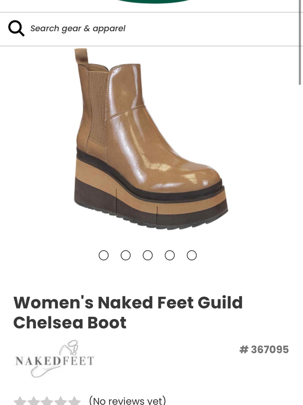 Naked Feet Platform Chelsea Boot in Light Brown and Dark Brown
